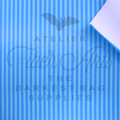 Waterproof Oxford - Light Blue and Azure Stripes at Atelier Fiber Arts