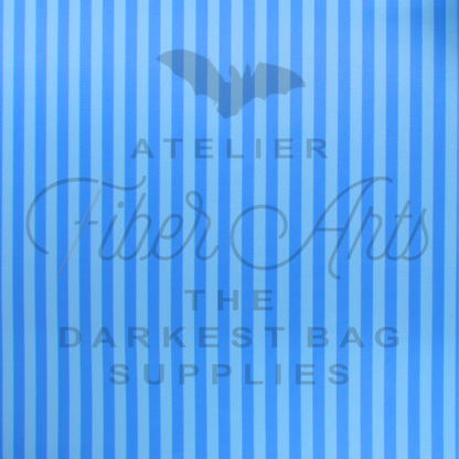 Waterproof Oxford - Light Blue and Azure Stripes at Atelier Fiber Arts