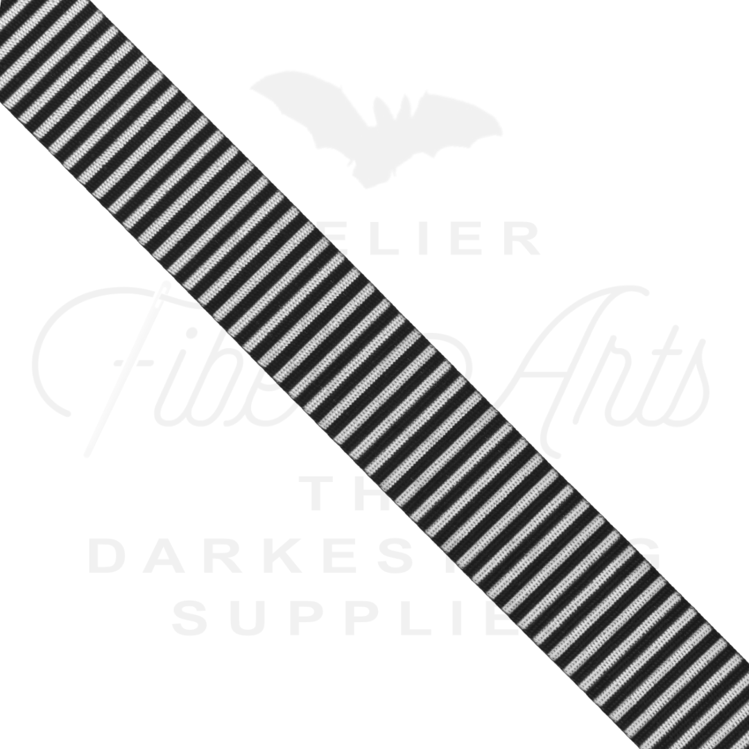 Webbing - Thin Stripes - 25mm (1in) sold by the meter at Atelier Fiber Arts