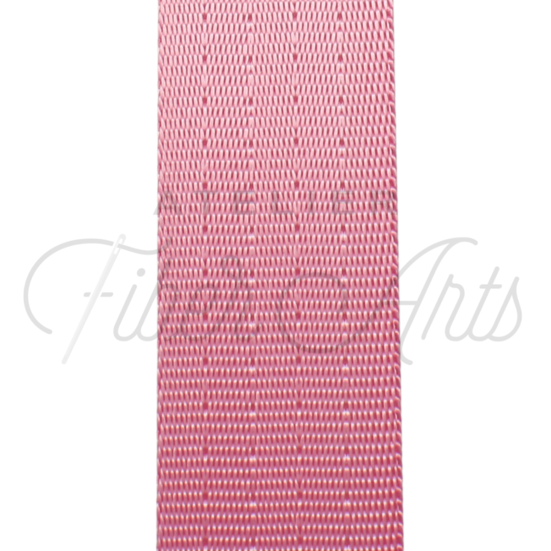 Webbing - LIGHT PINK - 25mm (1in) sold by the meter at Atelier Fiber Arts
