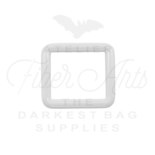 THICC(est) Rectangle Ring - 25mm (1inch) - WHITE - 2PCS at Atelier Fiber Arts