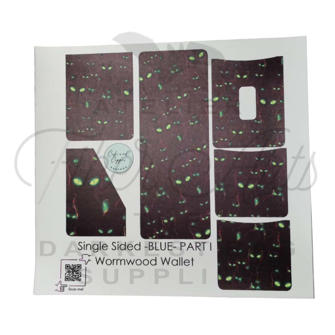 Wormwood Wallet - Cut and Sew - Single Sided - Part 1 - Smooth - Cats at Cork and Copper Designs