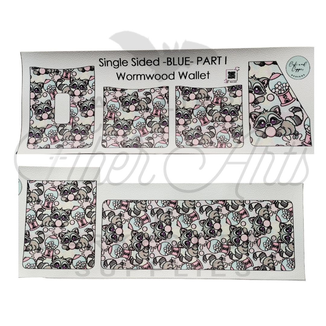 Wormwood Wallet - Cut and Sew - Single Sided - Part 1 - Litchi - Raccoons at Cork and Copper Designs