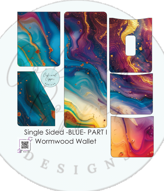 Wormwood Wallet - Cut and Sew - Single Sided - Part 1 - Litchi - Alcohol Ink 3 at Cork and Copper Designs