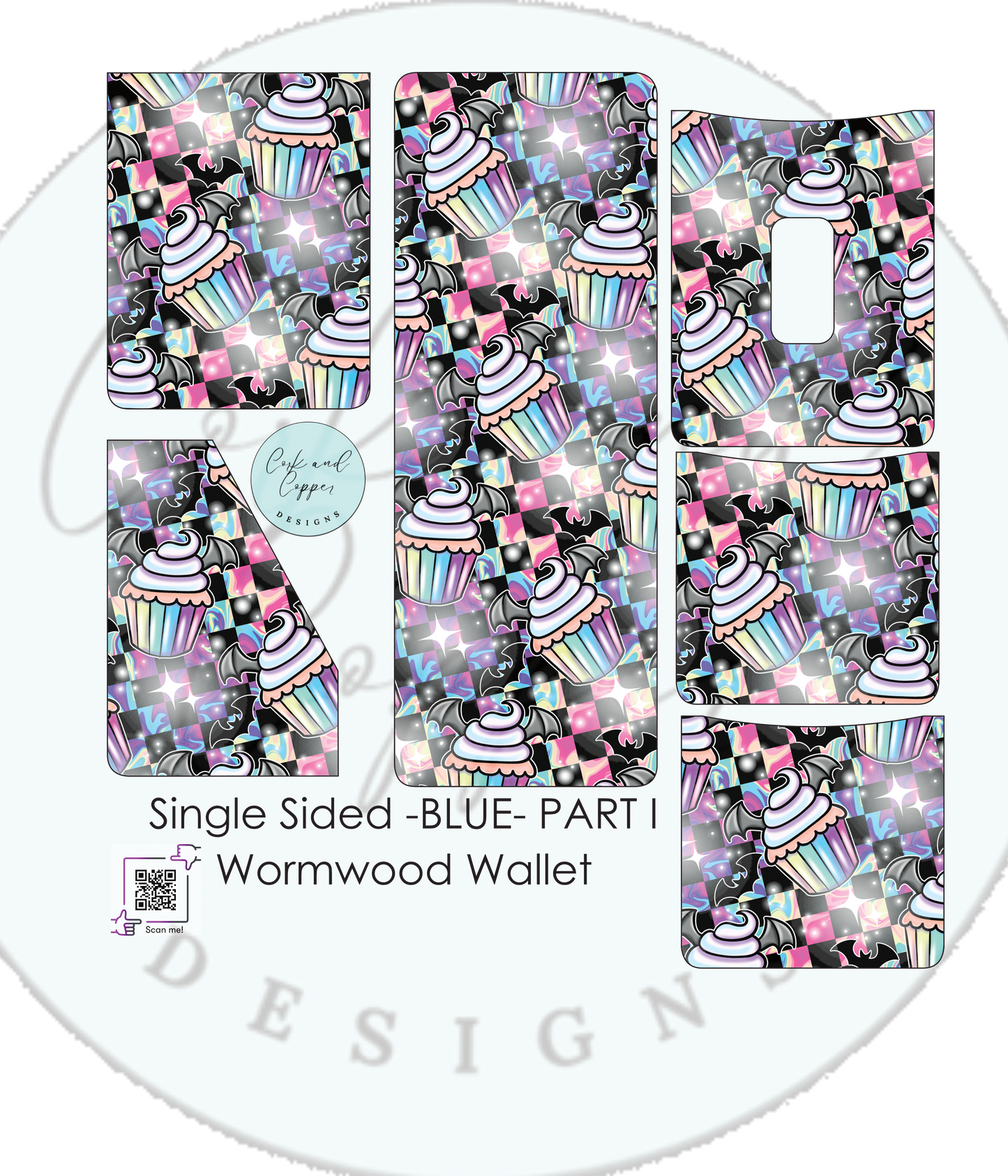 Wormwood Wallet - Cut and Sew - Single Sided - Part 1 - Smooth - Cupcakes at Cork and Copper Designs