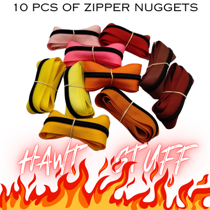 Zipper Nuggets Hawt Stuff - 10 pcs Atelier Fiber Arts