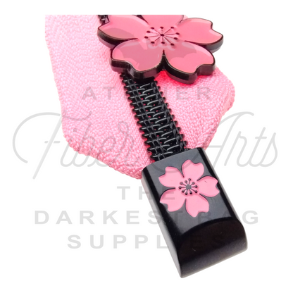 Zipper Ends - Matte Black and Enamel at Atelier Fiber Arts