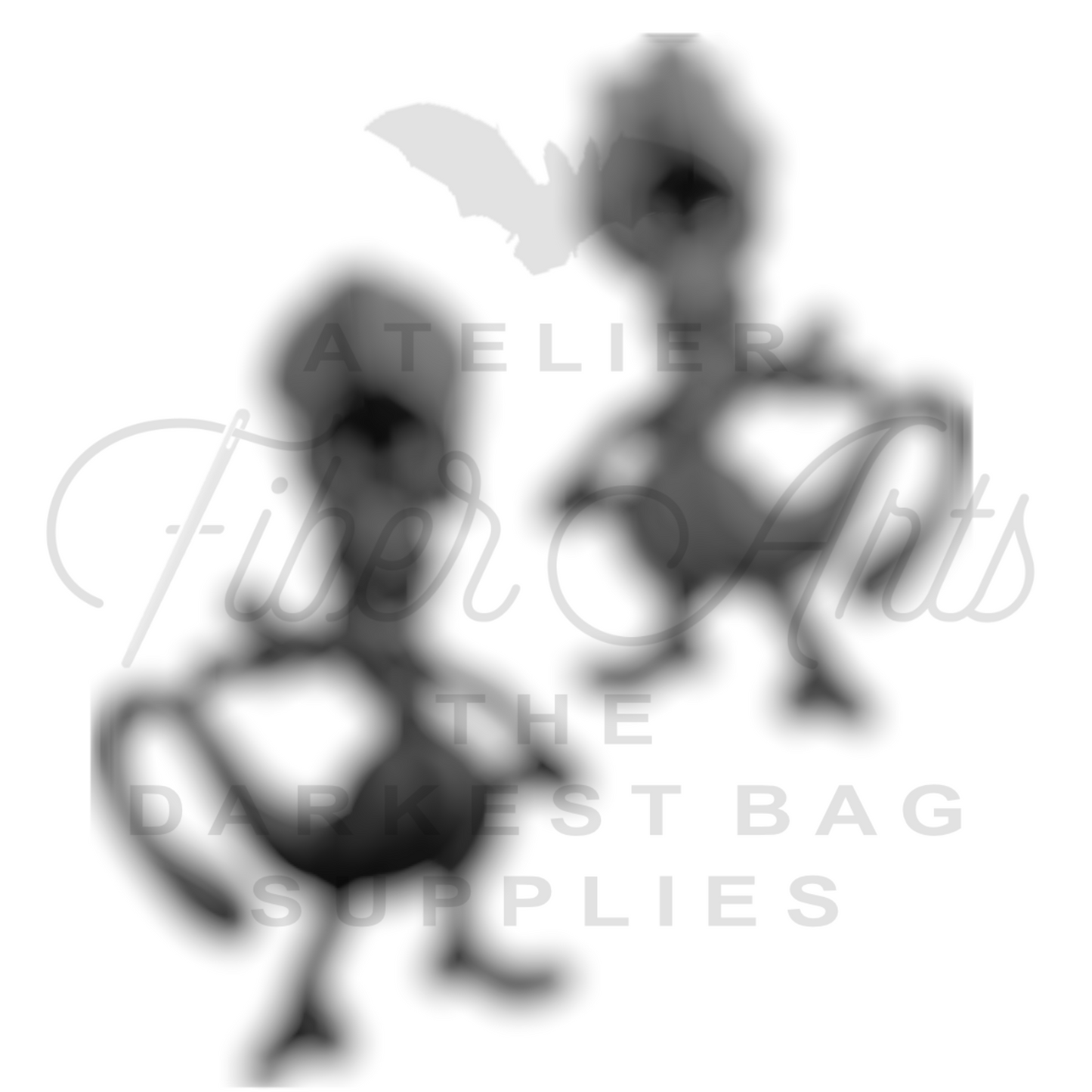 #5 M2Psychic Zipper Pulls in Matte Black at Atelier Fiber Arts