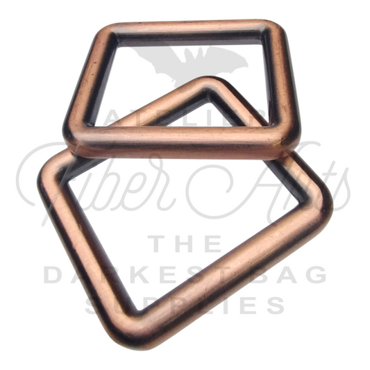 THICC(est) Rectangle Ring - 25mm (1inch) - Antique Copper - 2PCS at Atelier Fiber Arts