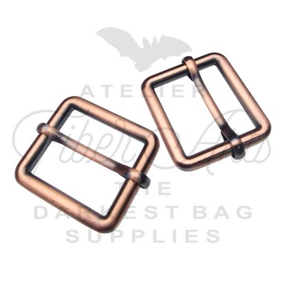 THICC(est) Adjustable Slider - 25mm (1inch) - Antique Copper - 2PCS at Atelier Fiber Arts