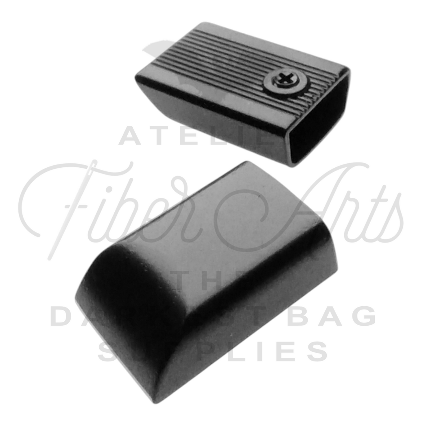 Zipper ends - MATTE BLACK at Atelier Fiber Arts