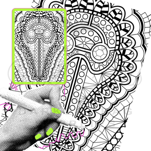 Colouring Page - Plague Doc at Atelier Fiber Arts