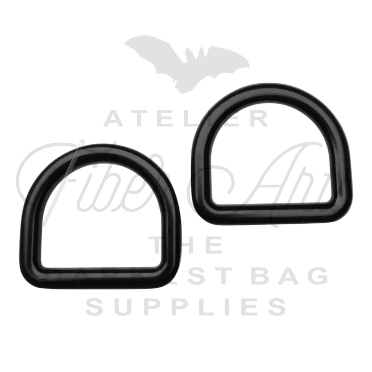 THICC(est) D-rings - 25mm (1inch) - MATTE BLACK - 2PCS at Atelier Fiber Arts