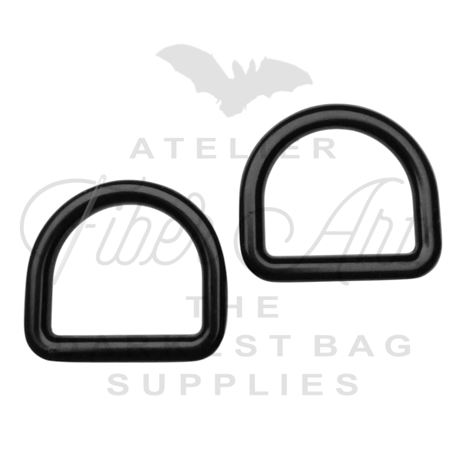 THICC(est) D-rings - 25mm (1inch) - MATTE BLACK - 2PCS at Atelier Fiber Arts