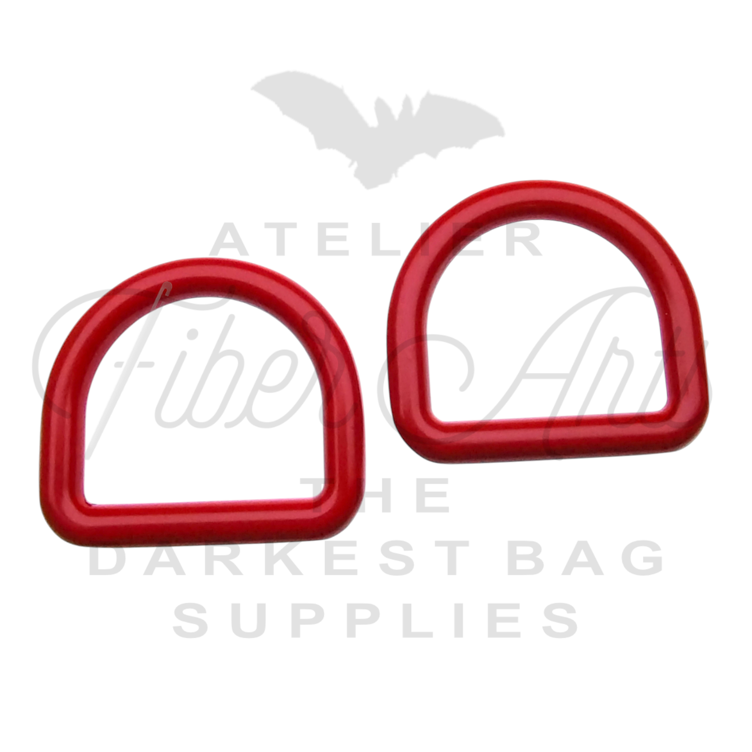 THICC(est) D-rings - 25mm (1inch) - RED - 2PCS at Atelier Fiber Arts