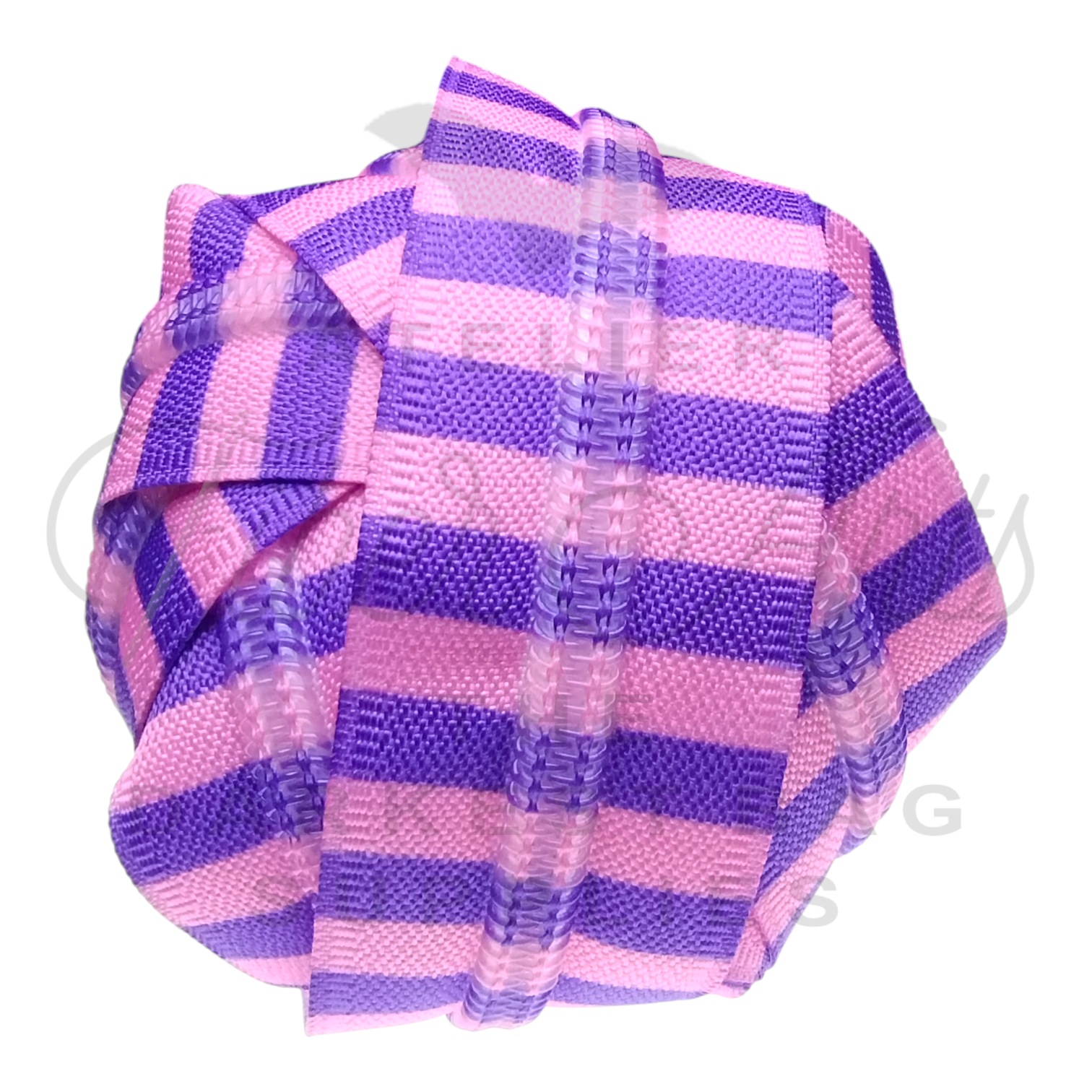#5 Zipper - Pink Purple Stripes - DTM Teeth at Atelier Fiber Arts