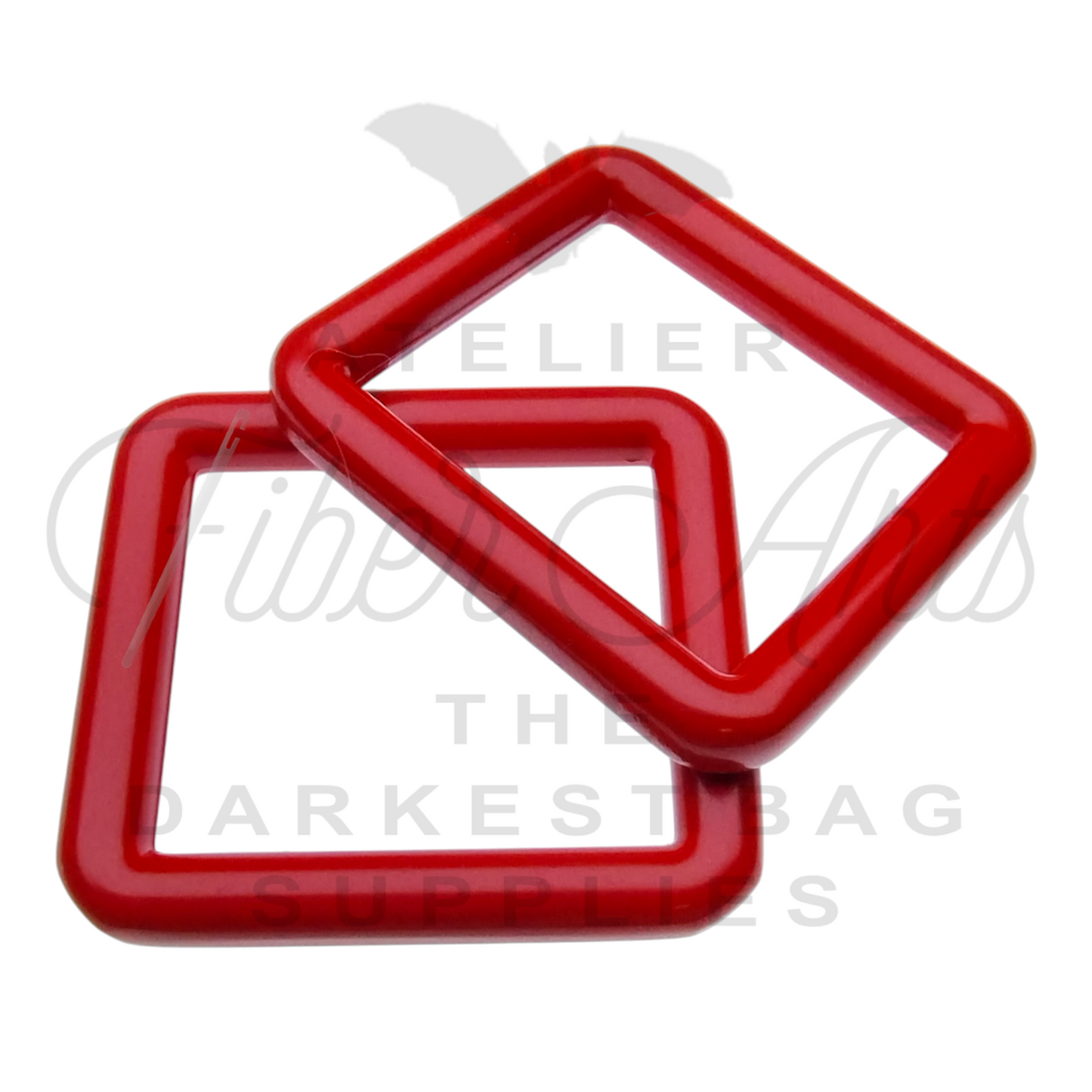 THICC(est) Rectangle Ring - 25mm (1inch) - RED - 2PCS at Atelier Fiber Arts