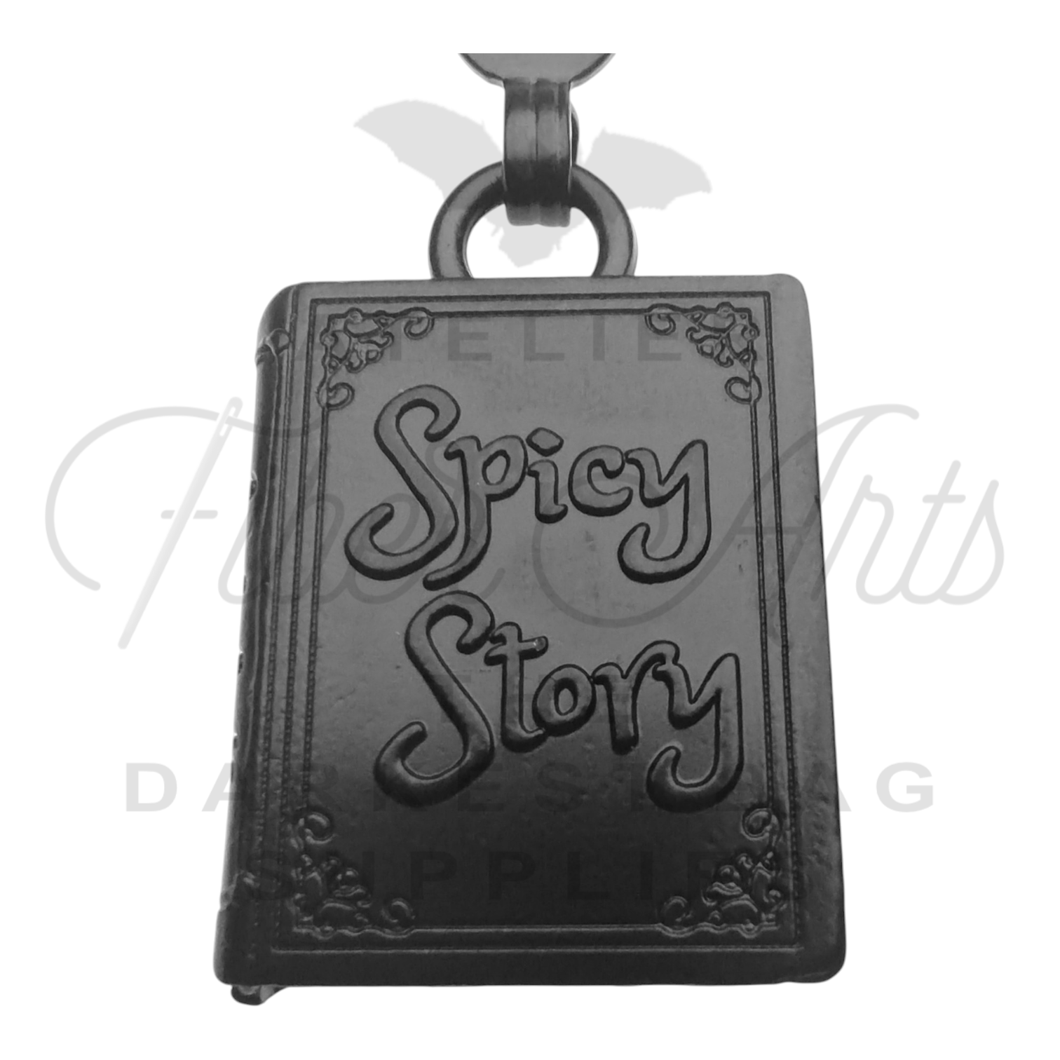 #5 Spicy Story Zipper Pulls in Matte Black at Atelier Fiber Arts