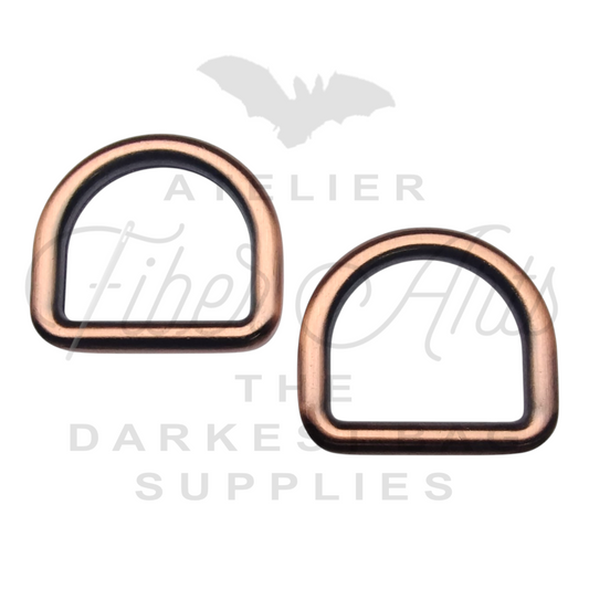 THICC(est) D-rings - 25mm (1inch) - Antique Copper - 2PCS at Atelier Fiber Arts