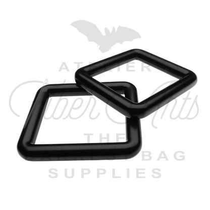 THICC(est) Rectangle Ring - 25mm (1inch) - MATTE BLACK - 2PCS at Atelier Fiber Arts