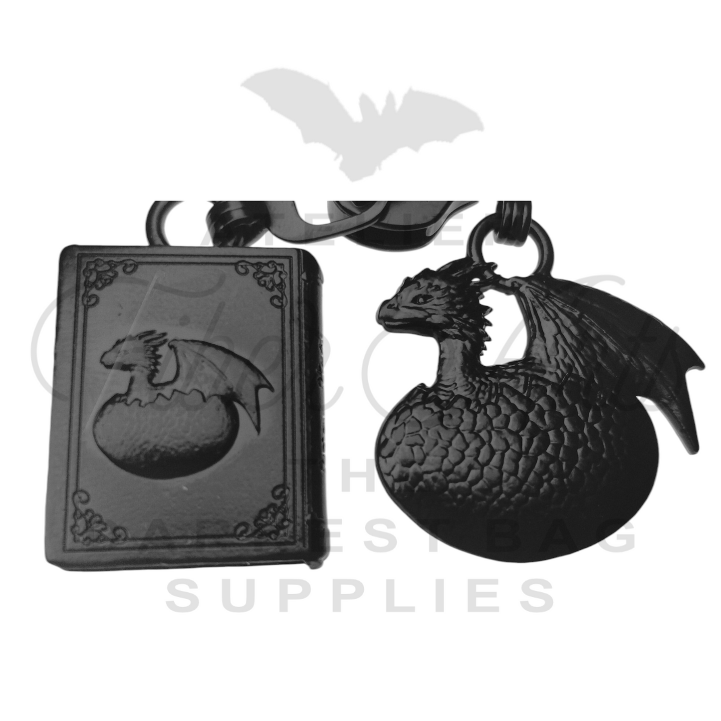 #5 Spicy Story Zipper Pulls in Matte Black at Atelier Fiber Arts