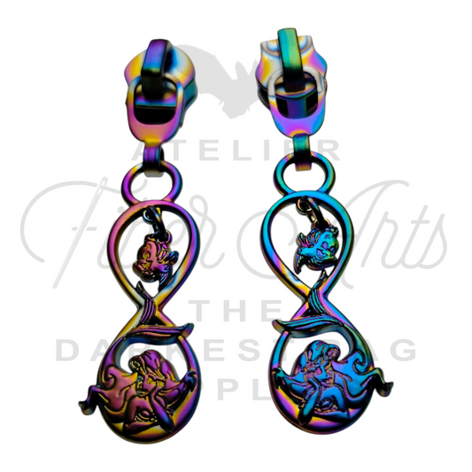#5 Ariel Zipper Pulls in Matte Rainbow at Atelier Fiber Arts