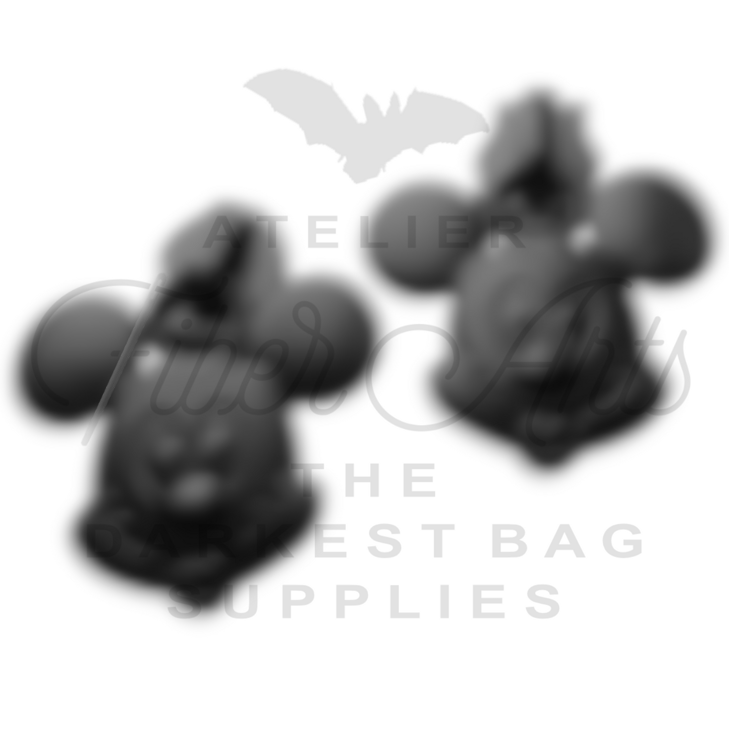 #5 Rat Face Zipper Pulls in Matte Black at Atelier Fiber Arts