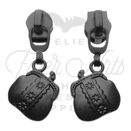 PRE-ORDER - Rainbow Heart Enamel Zipper Pulls - 5 pulls at Atelier Fiber Arts