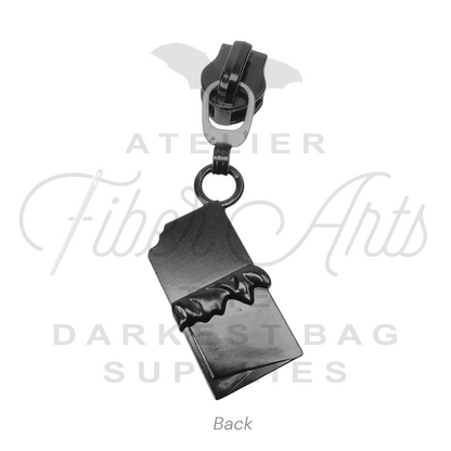 #5 Let's Choco-Bout It Zipper Pulls in Matte Black at Atelier Fiber Arts