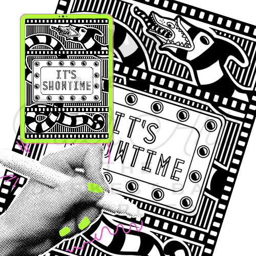 Colouring Page - It's Showtime! at Atelier Fiber Arts