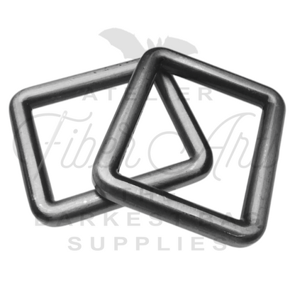 THICC(est) Rectangle Ring - 25mm (1inch) - Antique Steel - 2PCS at Atelier Fiber Arts