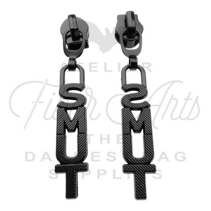 #5 Smut Zipper Pulls in Matte Black at Atelier Fiber Arts