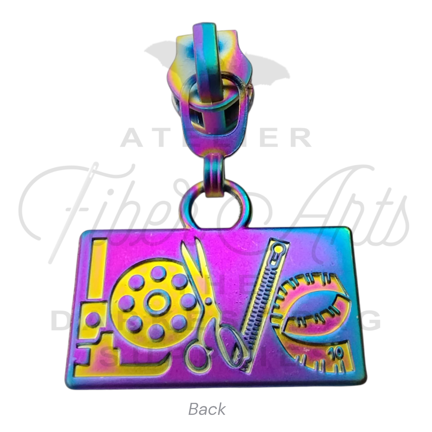 #5 Sew In Love Zipper Pulls in Matte Rainbow at Atelier Fiber Arts