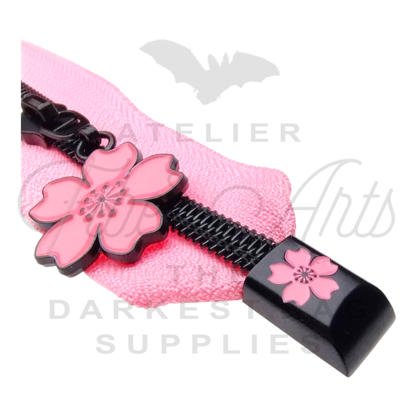 Zipper Ends - Matte Black and Enamel at Atelier Fiber Arts