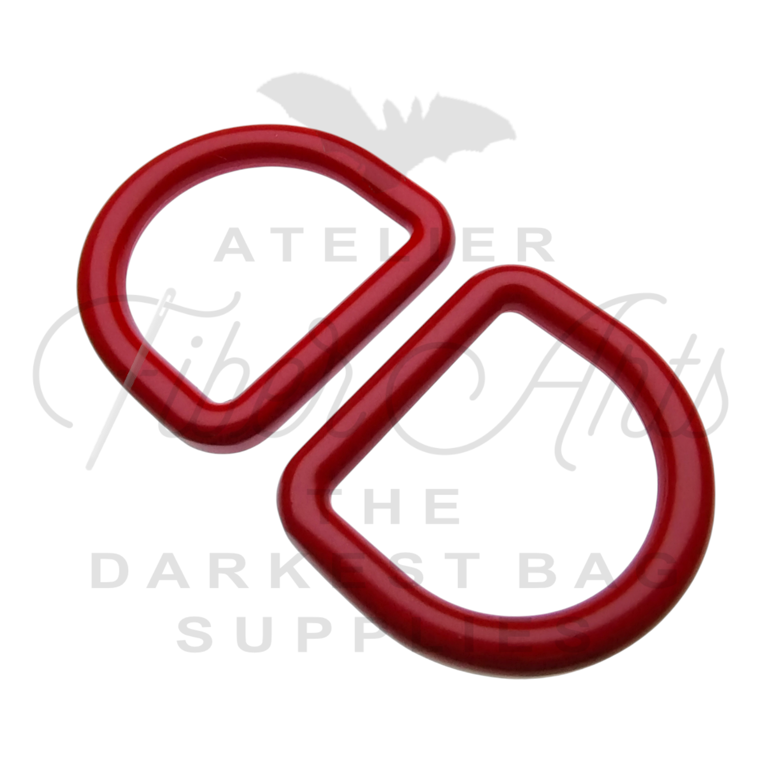THICC(est) D-rings - 25mm (1inch) - RED - 2PCS at Atelier Fiber Arts