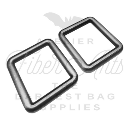 THICC(est) Rectangle Ring - 25mm (1inch) - Antique Steel - 2PCS at Atelier Fiber Arts