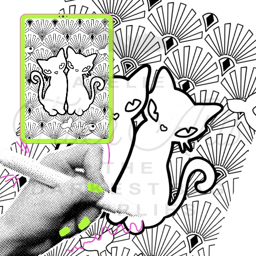 Colouring Page - Double Trouble at Atelier Fiber Arts