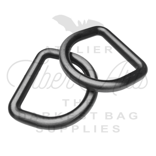 THICC(est) D-rings - 25mm (1inch) - Antique Steel - 2PCS at Atelier Fiber Arts