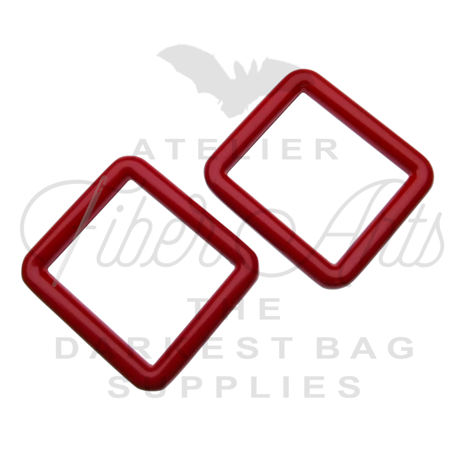 THICC(est) Rectangle Ring - 25mm (1inch) - RED - 2PCS at Atelier Fiber Arts