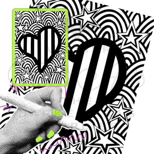 Colouring Page - Rainbow Heart at Atelier Fiber Arts