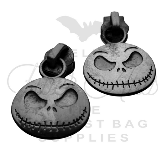 #5 Happy Jack Zipper Pulls in Antique Steel at Atelier Fiber Arts