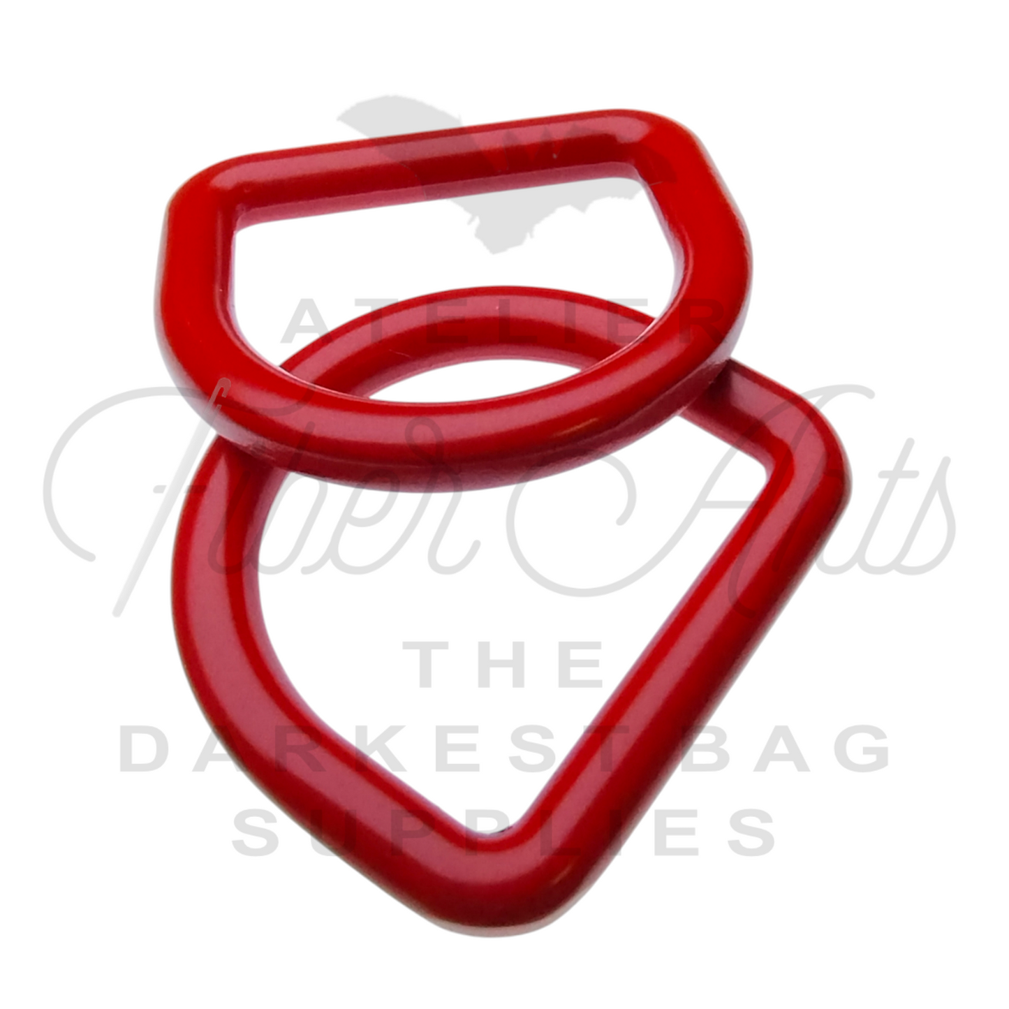 THICC(est) D-rings - 25mm (1inch) - RED - 2PCS at Atelier Fiber Arts