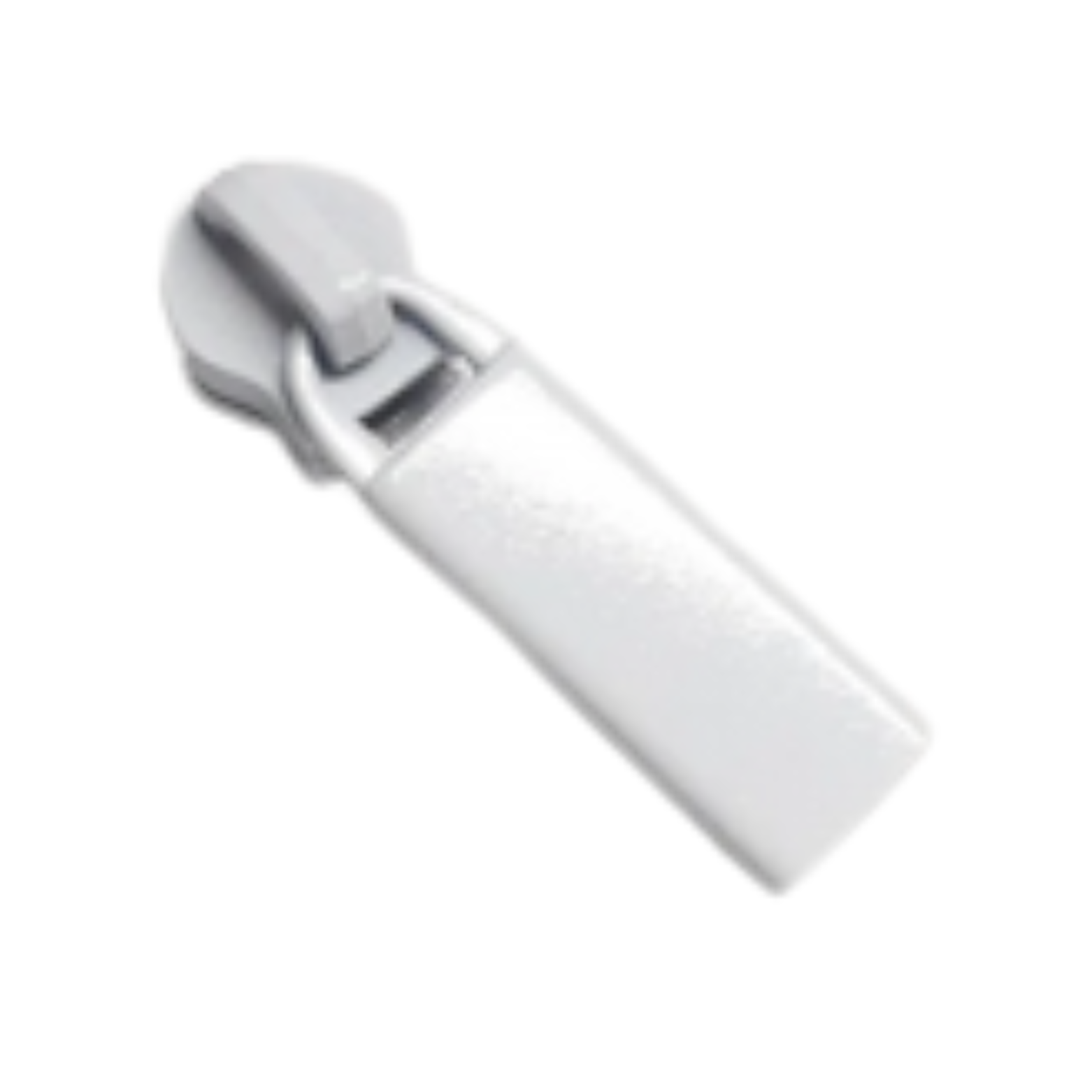 #5 Classic Style Nylon Zipper Pulls White - 3pcs Atelier Fiber Arts