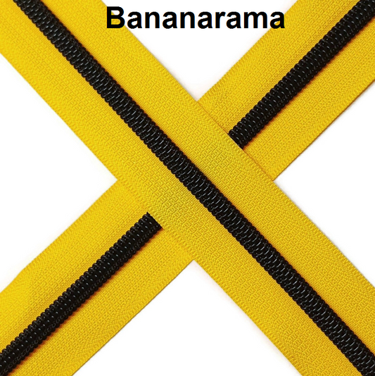 #5 Zipper - Bananarama - by the meter Atelier Fiber Arts