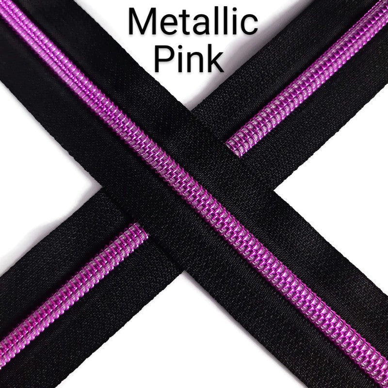 #5 Zipper - Metallic Pink - by the meter - LAST CHANCE Default Title Atelier Fiber Arts