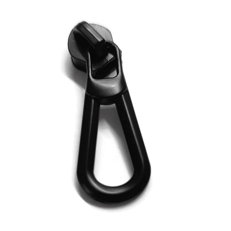 #5 Teardrop Nylon Zipper Pulls Matte Black - 3pcs Default Title Atelier Fiber Arts