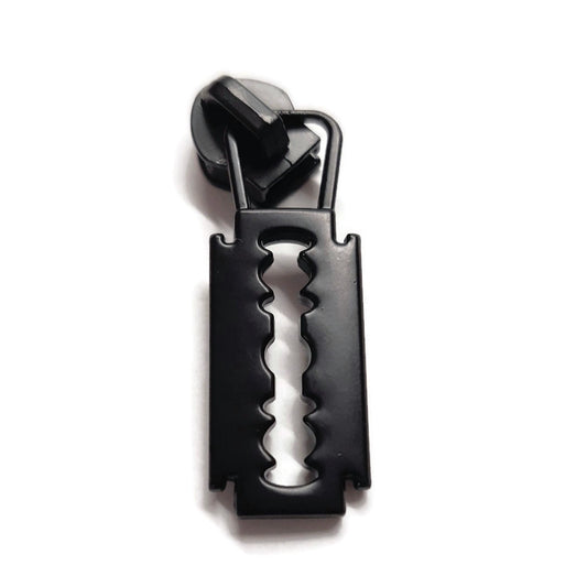 #5 Razor Blade Nylon Zipper Pulls Matte Black - 3pcs - LAST CHANCE Default Title Atelier Fiber Arts