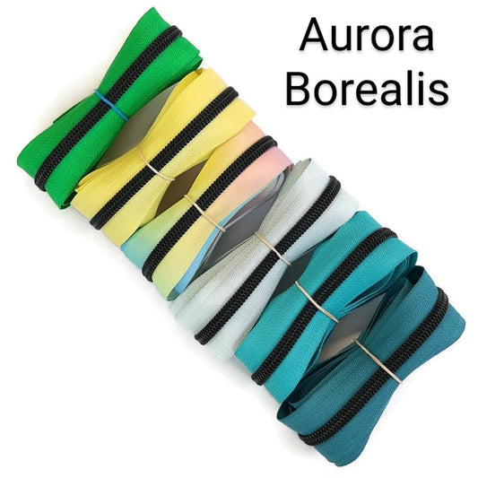 Zipper Bundle - Aurora Borealis - 1m x 6pcs Atelier Fiber Arts