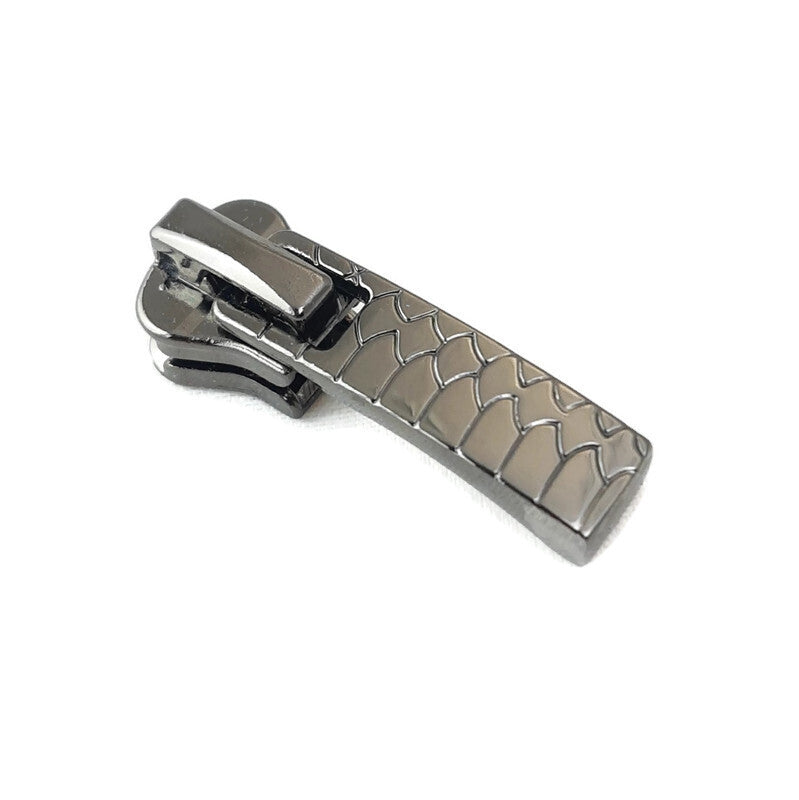 #5 Gunmetal Zipper Pull - 3pcs Atelier Fiber Arts