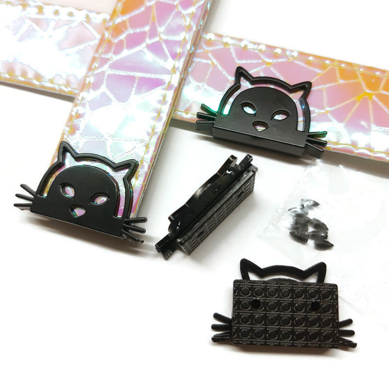 Cat Strap Ends, 4 per pack, matte black Atelier Fiber Arts